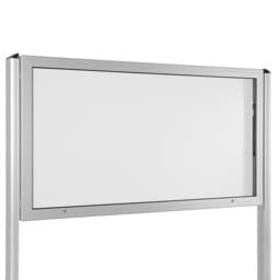 Außen-Schaukasten Edge mit Oval-Standbeinen, XXL-Querformat Außen-Schaukasten Edge mit Oval-Standbeinen, XXL-Querformat