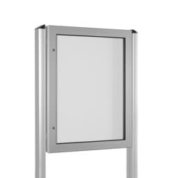 Außen-Schaukasten Edge mit Oval-Standbeinen, 9x DIN A4 Außen-Schaukasten Edge mit Oval-Standbeinen, 9x DIN A4