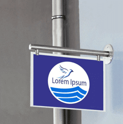 Zeige Details für Nasen-Werbeschild INOX als Wandausleger Bild von Nasen-Werbeschild INOX als Wandausleger