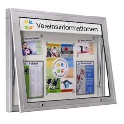 Außen-Schaukasten mit Gasfedern-Öffnung nach Oben Außen-Schaukasten mit Gasfedern-Öffnung nach Oben