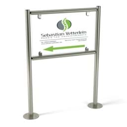 Praxisschild für Physiotherapie zum Aufstellen mit Dibond-Werbeschild Praxisschild für Physiotherapie zum Aufstellen mit Dibond-Werbeschild