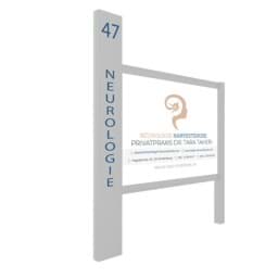 Praxisschild-Aufsteller mit Design-Stele || Hier mit Motiv für Neurologie-Praxis Praxisschild-Aufsteller mit Design-Stele || Hier mit Motiv für Neurologie-Praxis