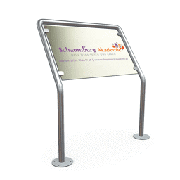 Zeige Details für Pultform Infotafel Madrid mit Edelstahl-Werbetafel Bild von Pultform Infotafel Madrid mit Edelstahl-Werbetafel