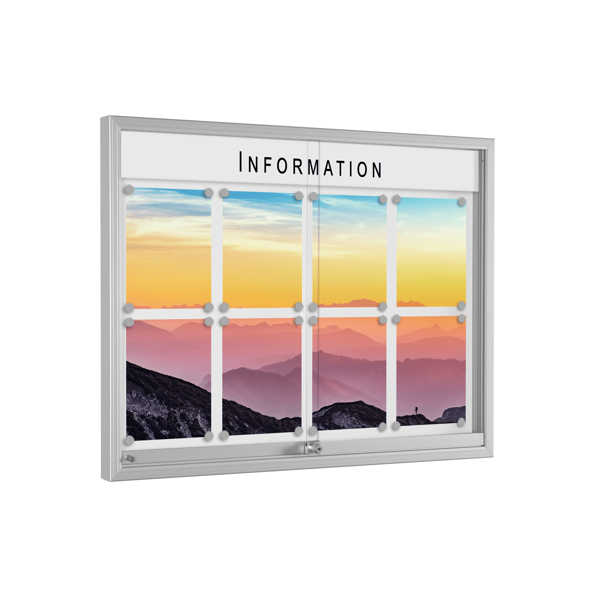 Schiebetüren-Schaukasten vom deutschen Hersteller