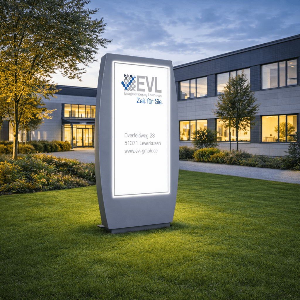 Werbepylon "Lightbox 1" mit Leuchtkasten