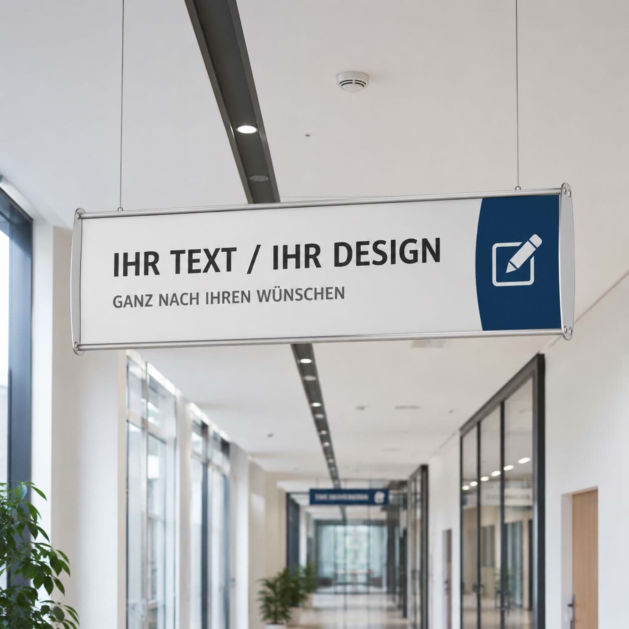 Deckenhänger-Wegweiser zum Anzeigen von Richtungen & Ebenen im Gebäude