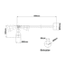 Skizze der VP 11 Edelstahl-Schildbeleuchtung: 60 cm Ausleger