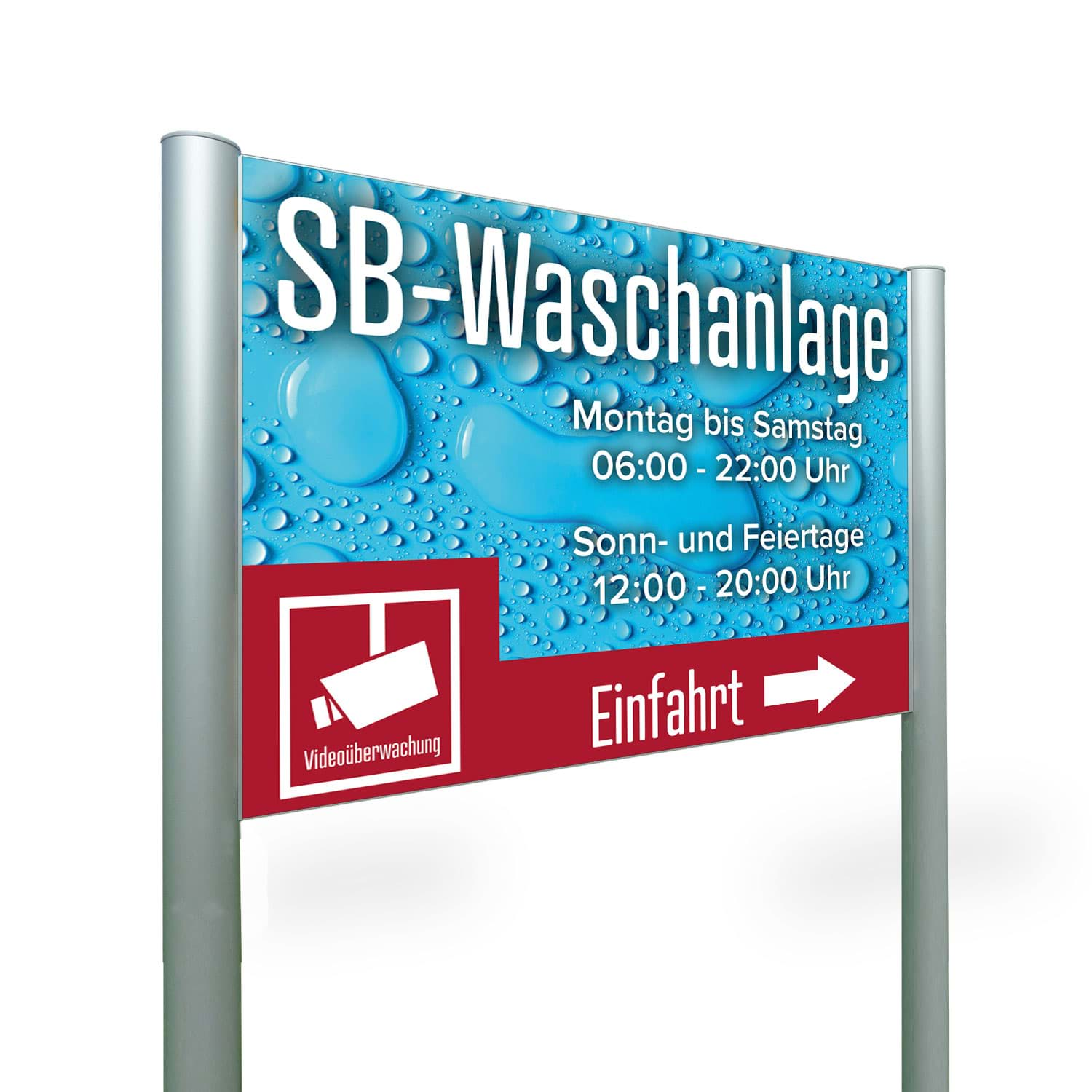 Freistehendes Outdoor-Firmenschild Rom ✓ einfache Montage ✓ einfacher  Schildwechsel ✓ günstig online kaufen