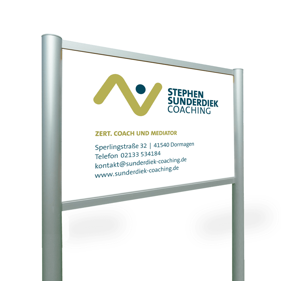 Das freistehende Firmenschild als Visitenkarte