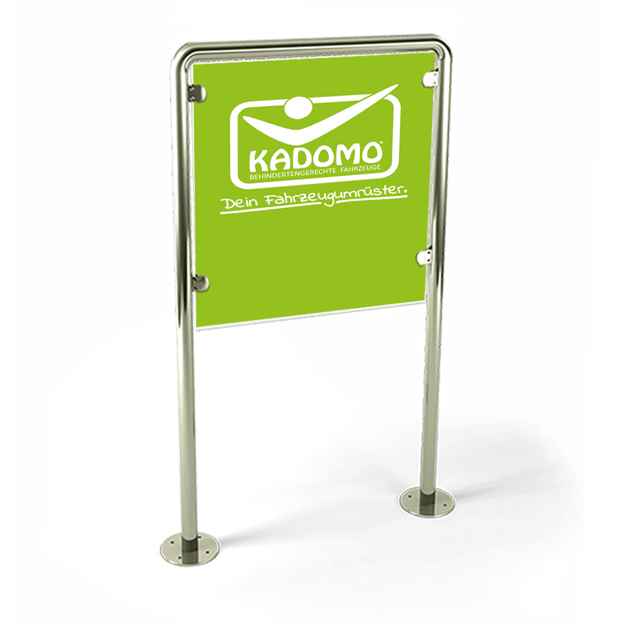 Das Firmenschild zur Unterstützung des Corporate Design