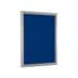 Flacher Außen-Schaukasten im Hochformat, abschließbar, 5 Jahre Hersteller-Garantie, Rückwand blau, 9x DIN A4