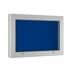 Klassischer Außen-Schaukasten, abschließbar + Tür-Arretierung, 5 Jahre Hersteller-Garantie, 3x DIN A4, Rückwand blau