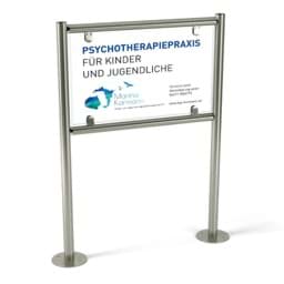 Arztschild für Psychotehrapiepraxis für Kinder & Jugendliche mit Acrylglas-Drucktafel