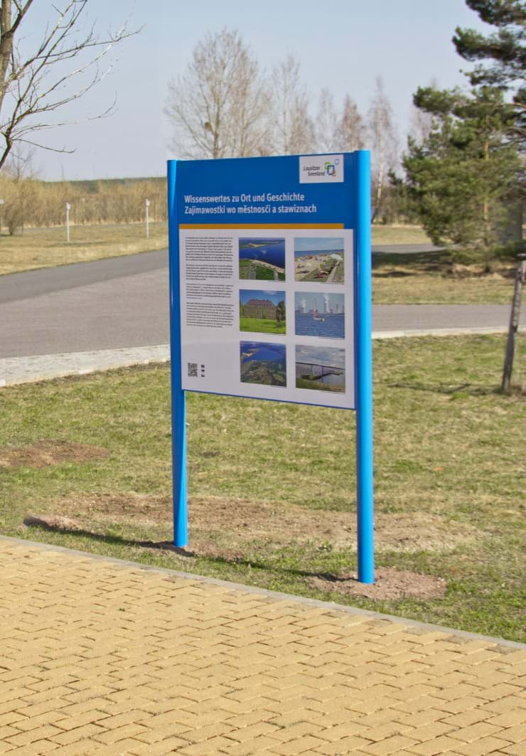 Standschild | Teil eines historisch-kulturellen Leitsystems